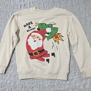 H&M Christmas Kids Beige Sweatshirt